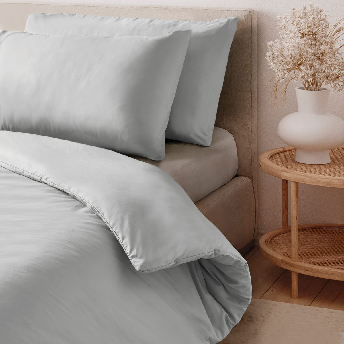 Home Collections Cotton Rich Silver Duvet Cover Set