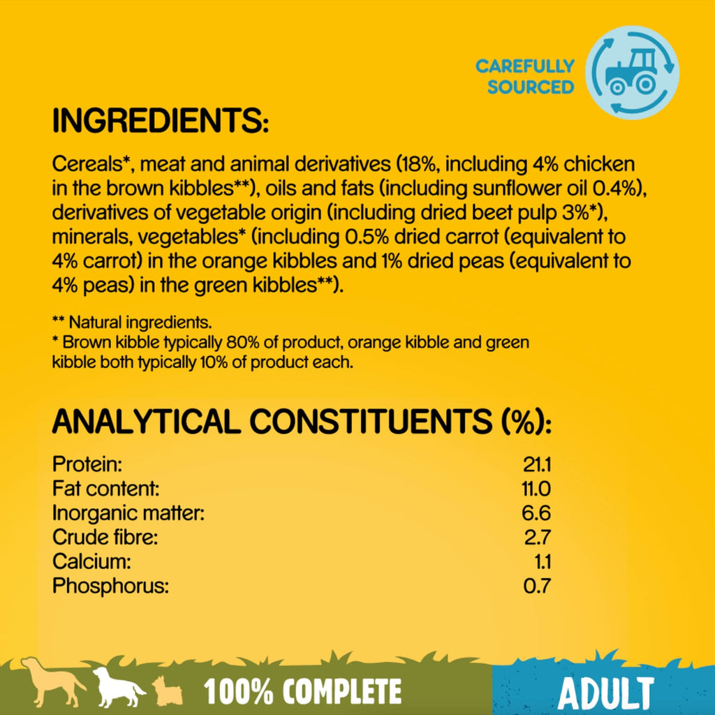 Pedigree Dry Complete Adult Dog Food with Chicken & Vegetables 3kg, product image 5