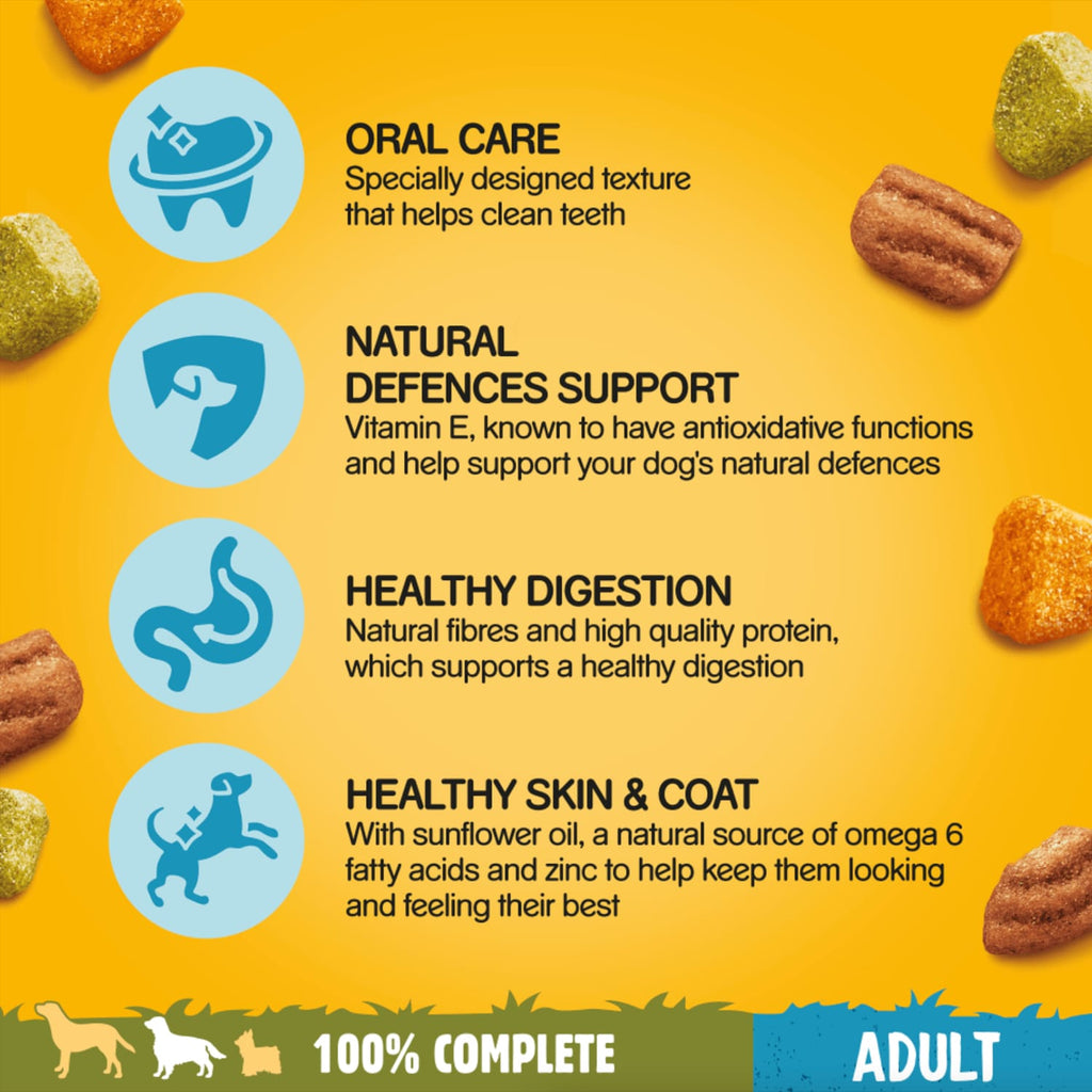 Pedigree Dry Complete Adult Dog Food with Chicken & Vegetables 3kg, product image 3