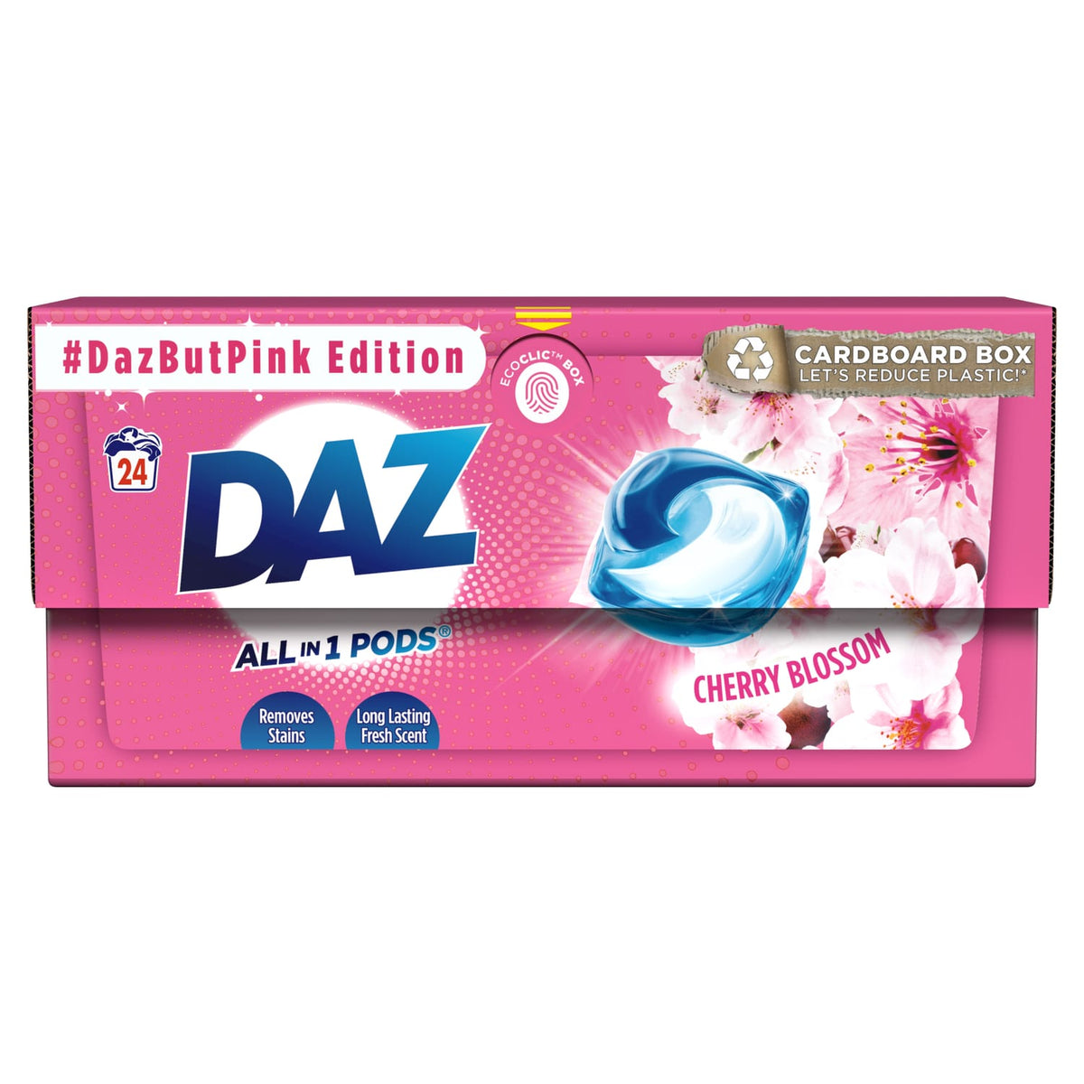 DAZ All-in-1 PODS Washing Liquid Capsules 24 Washes Cherry Blossom