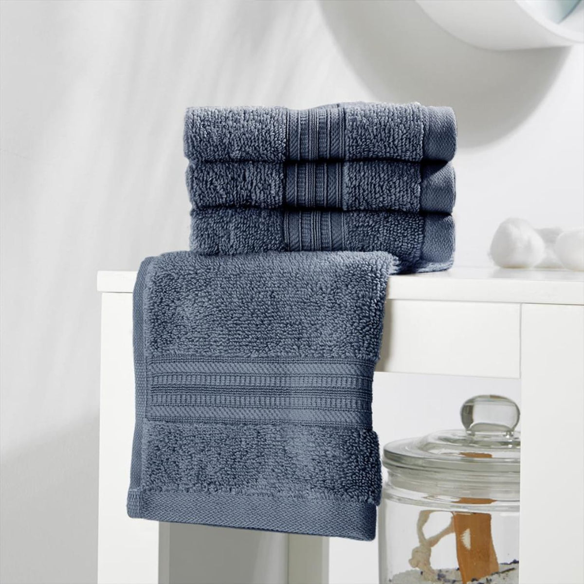 Home Collections Blue 6 Luxury Face Cloths, product image 2