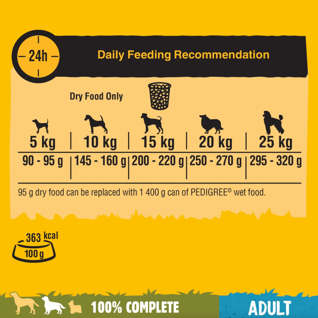 Pedigree Dry Complete Adult Dog Food with Chicken & Vegetables 3kg, product image 4