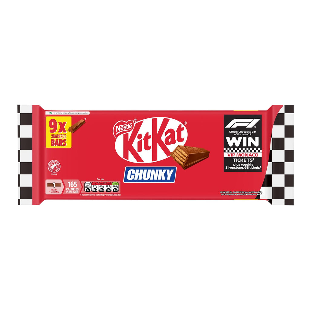 KitKat Chunky Snacksize Milk Chocolate Bar 9 Pack Multipack 288g, product image 2