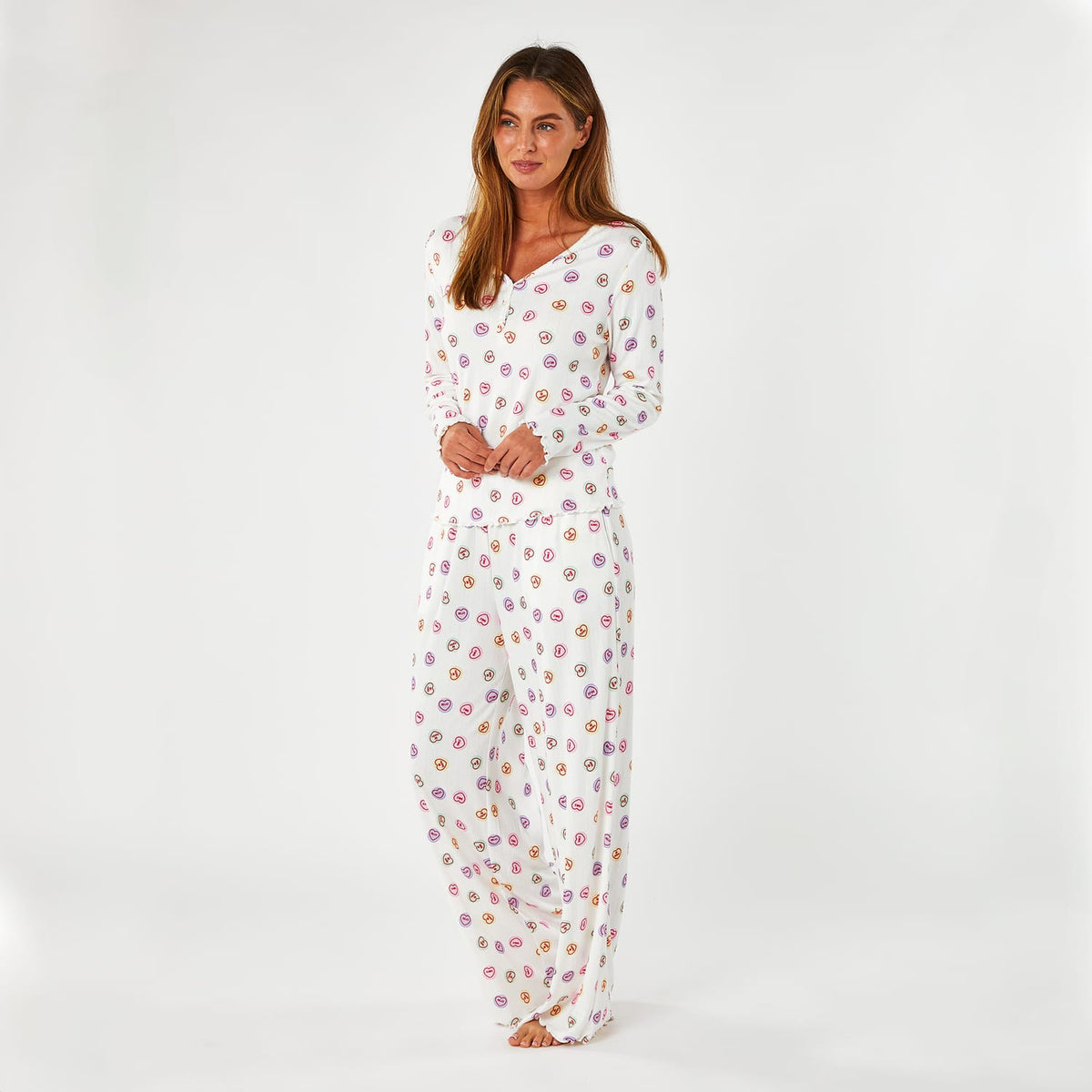 Swizzles Ladies Pointelle Pyjamas
