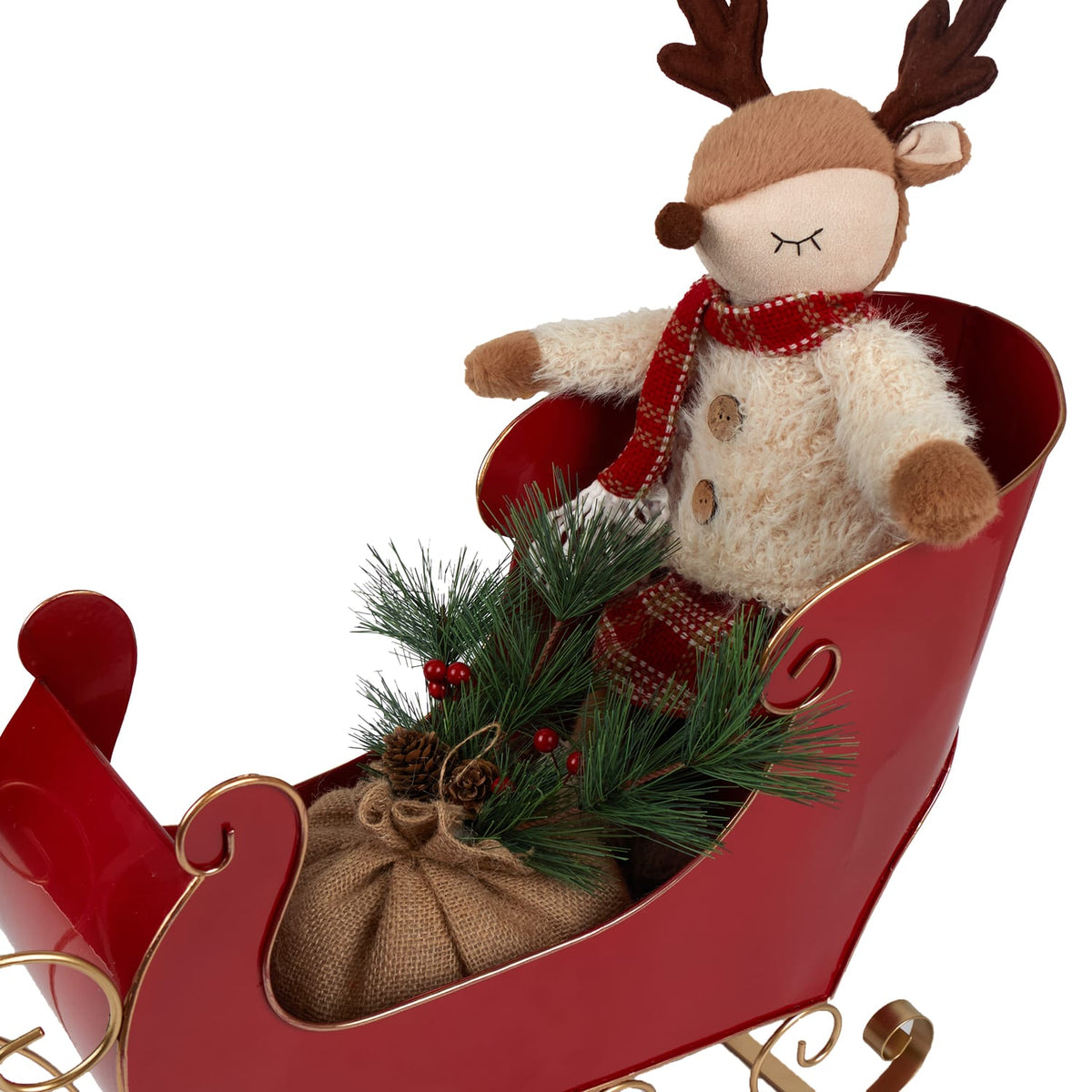 Sleigh Bells Sleigh With Reindeer Decoration, product image 3