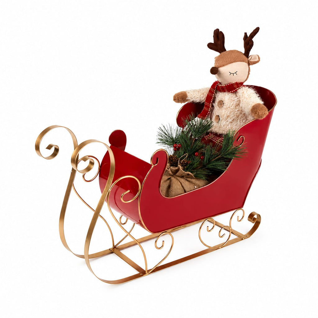 Sleigh Bells Sleigh With Reindeer Decoration, product image 2