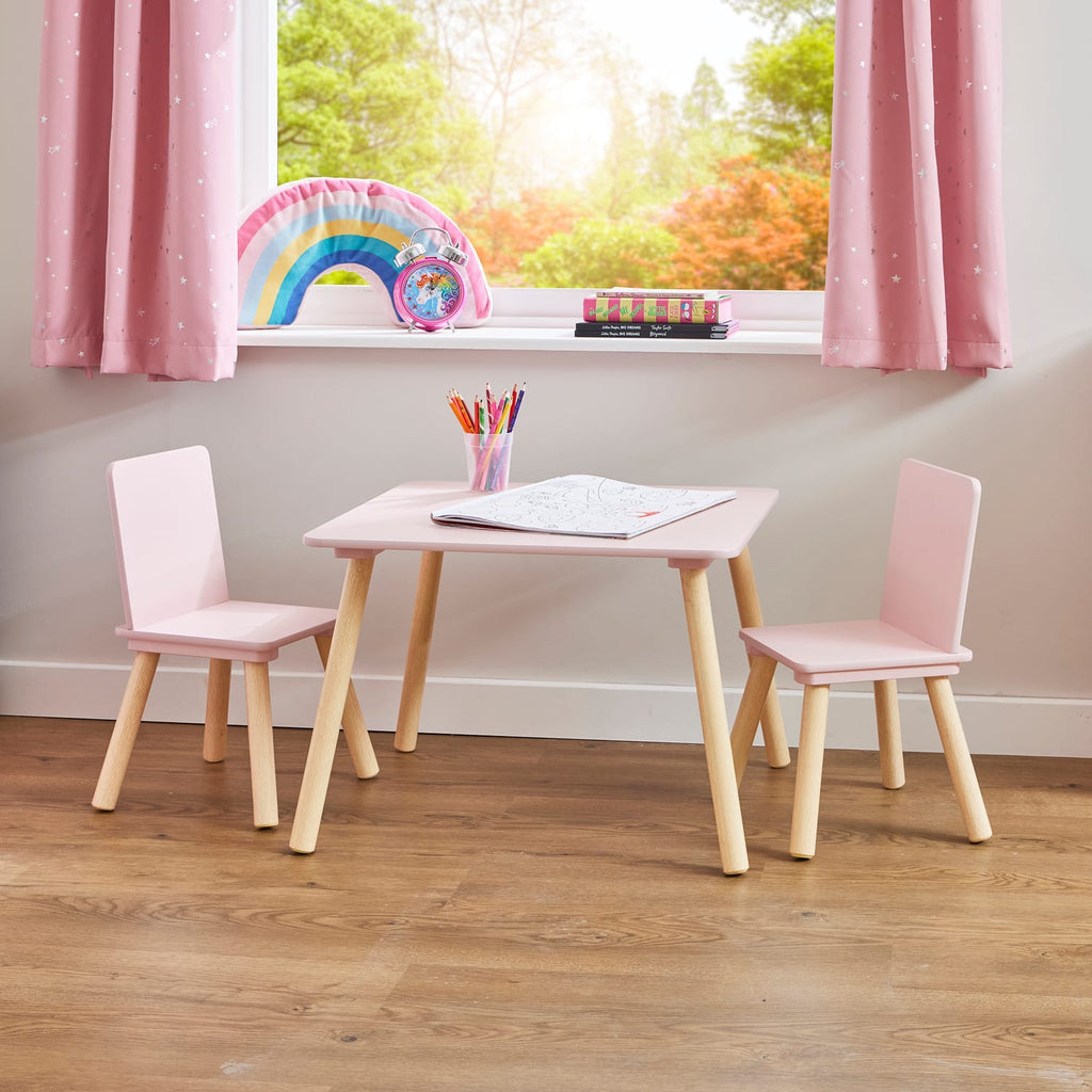Liberty House Toys Toddler Bed and Table and Two Chairs Set - Pink, product image 2