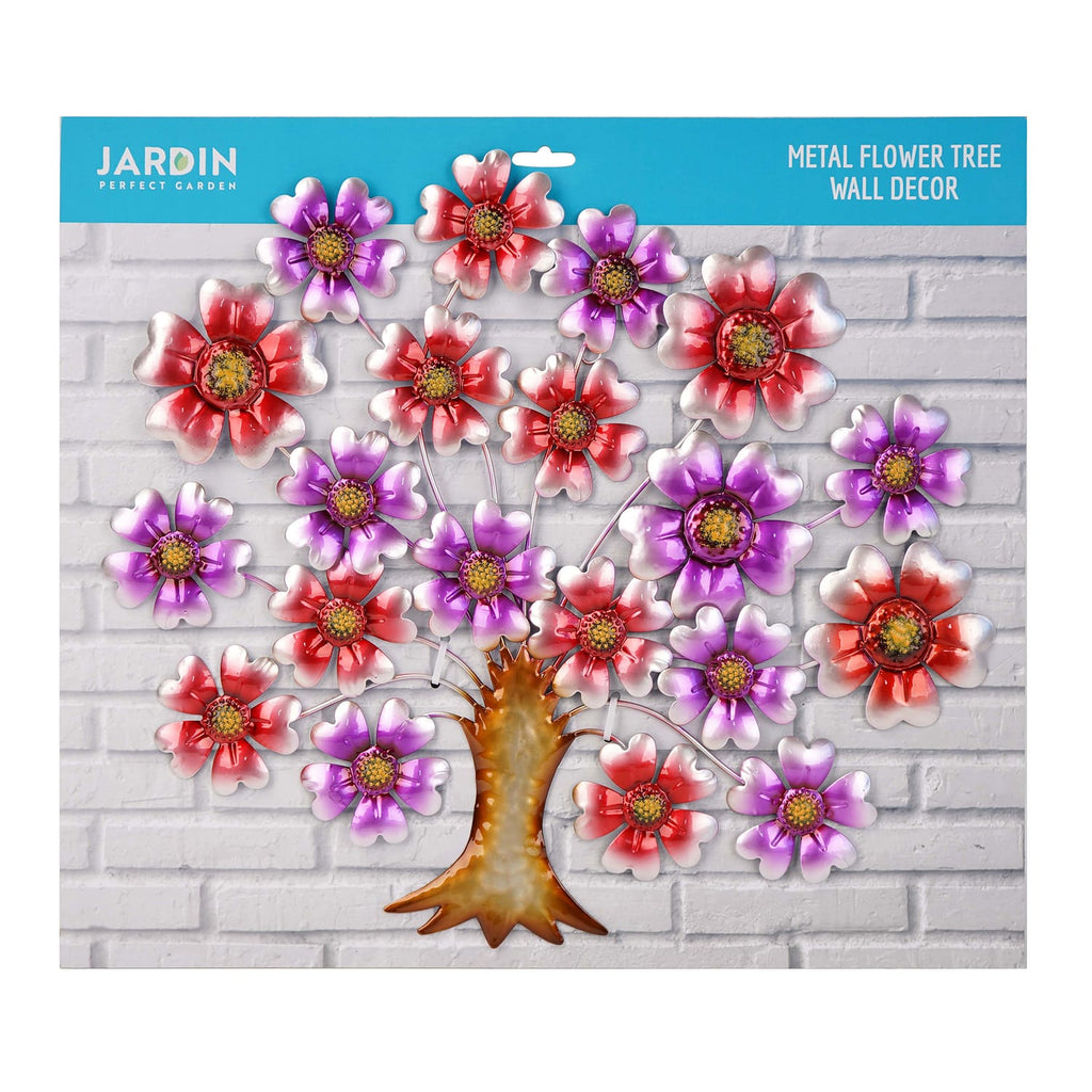 Jardin Colourful Metal Tree Wall - Flowers, product image 2