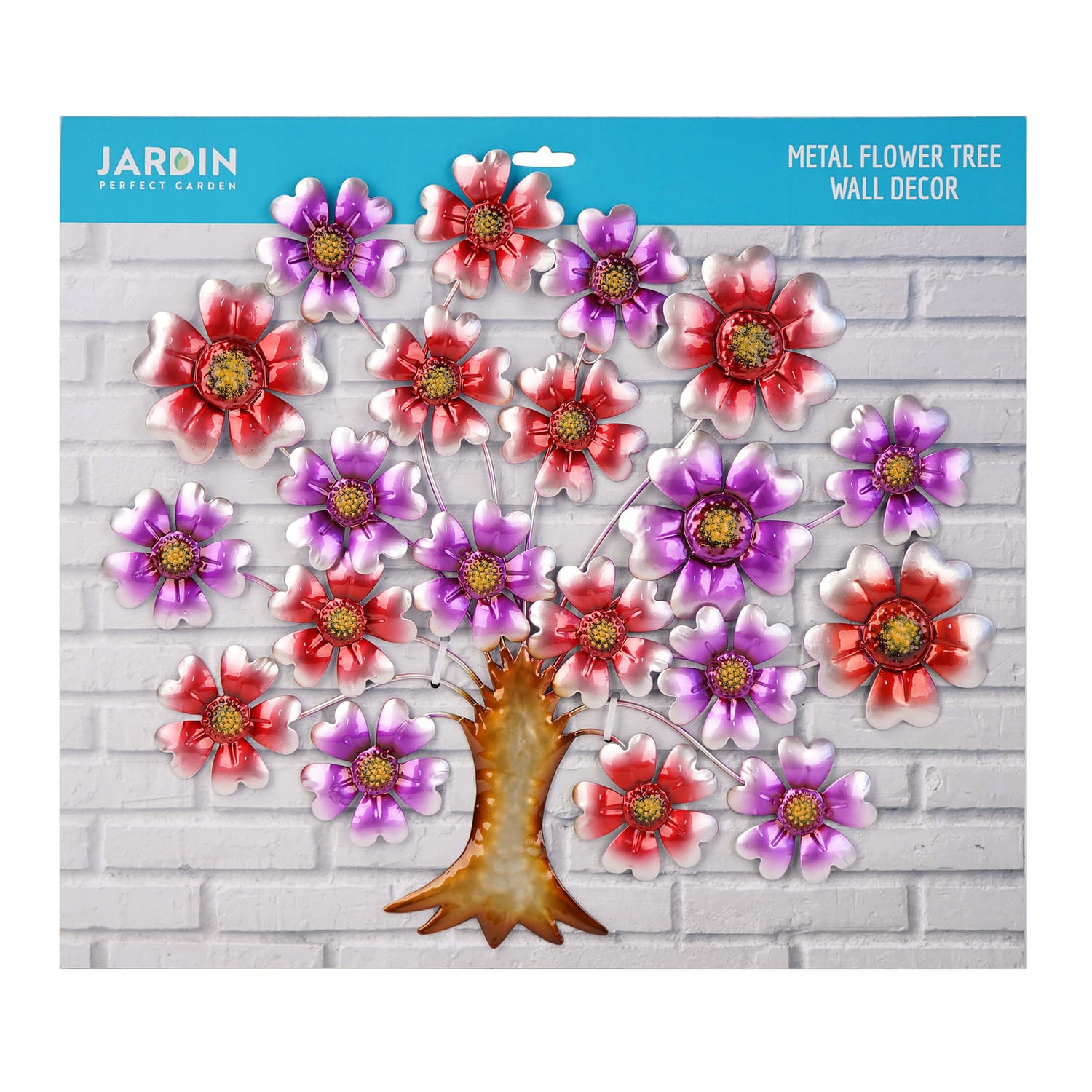 Jardin Colourful Metal Tree Wall - Flowers, product image 2
