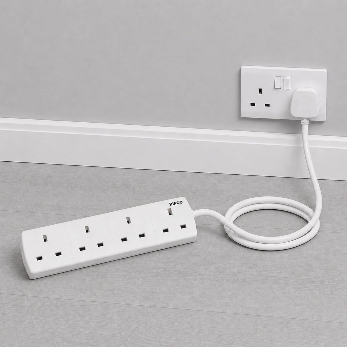 Pifco Extension Socket 2m - 4 Way Gang