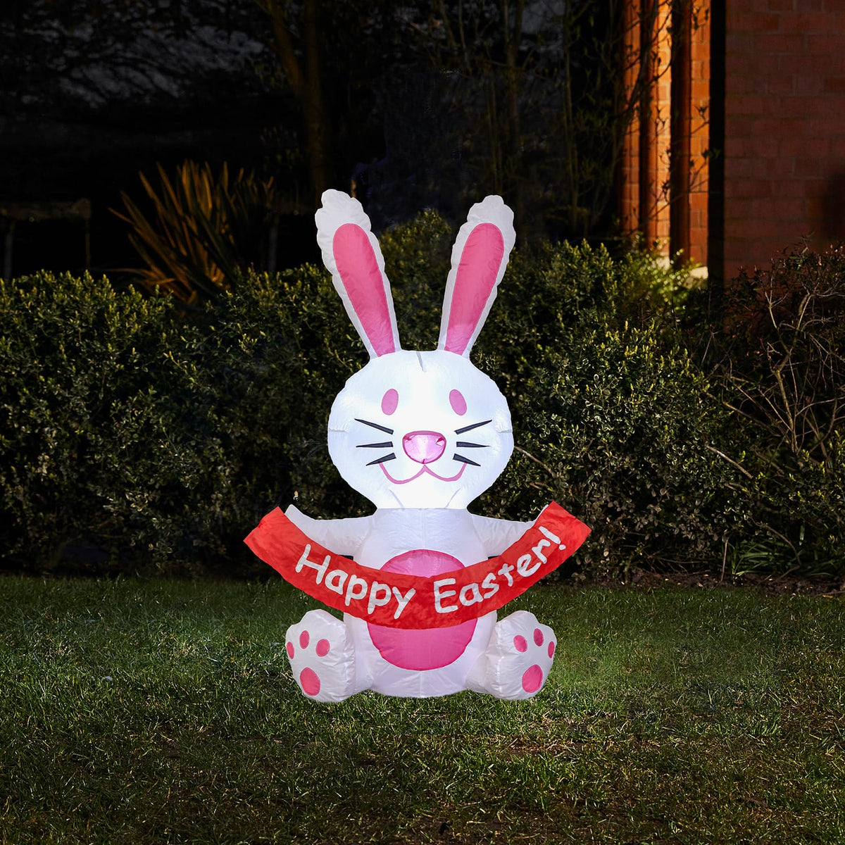 Hoppy Easter LED Light-Up 1.2m Inflatable Bunny, product image 2