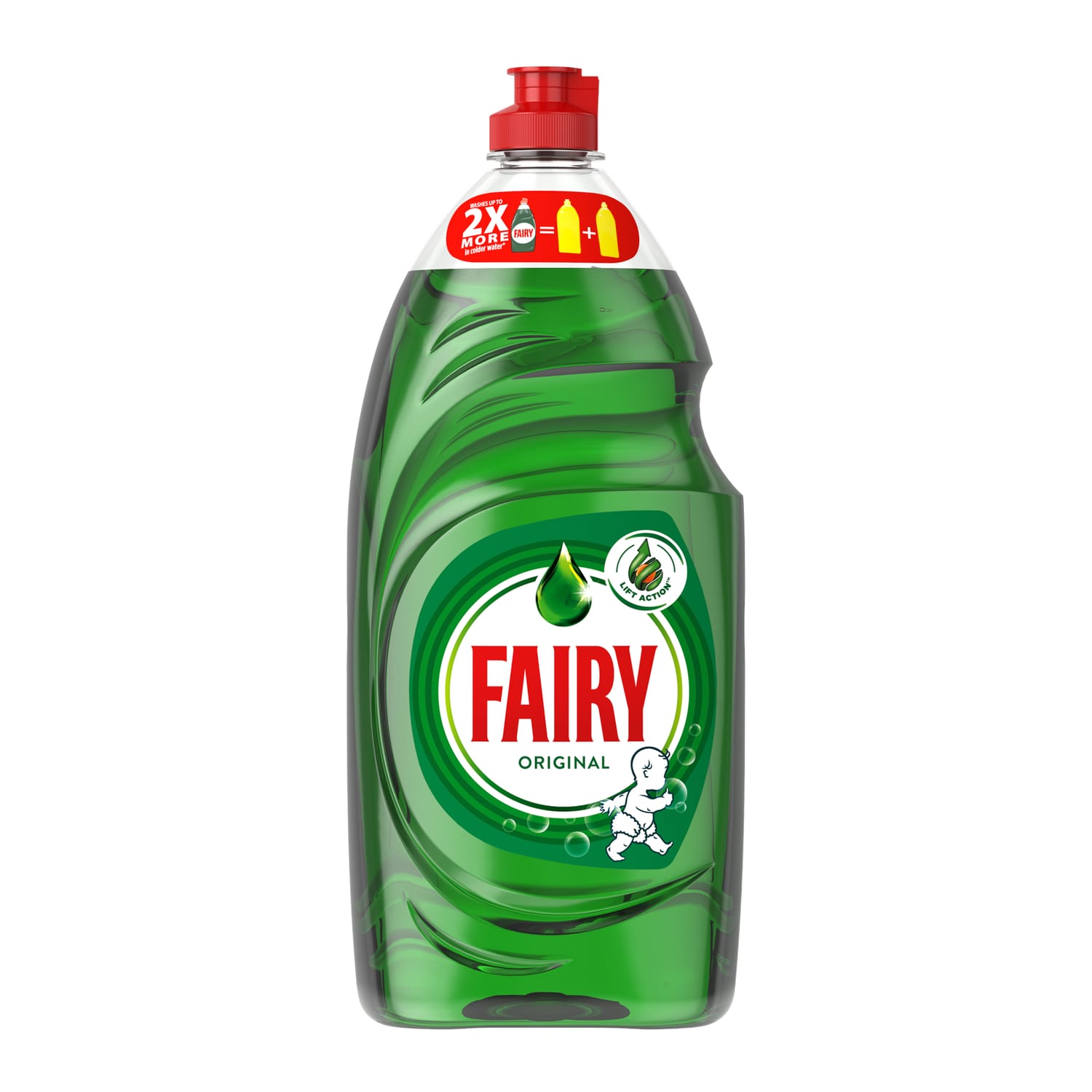 Fairy Original Washing Up Liquid Green with LiftAction 1050ml